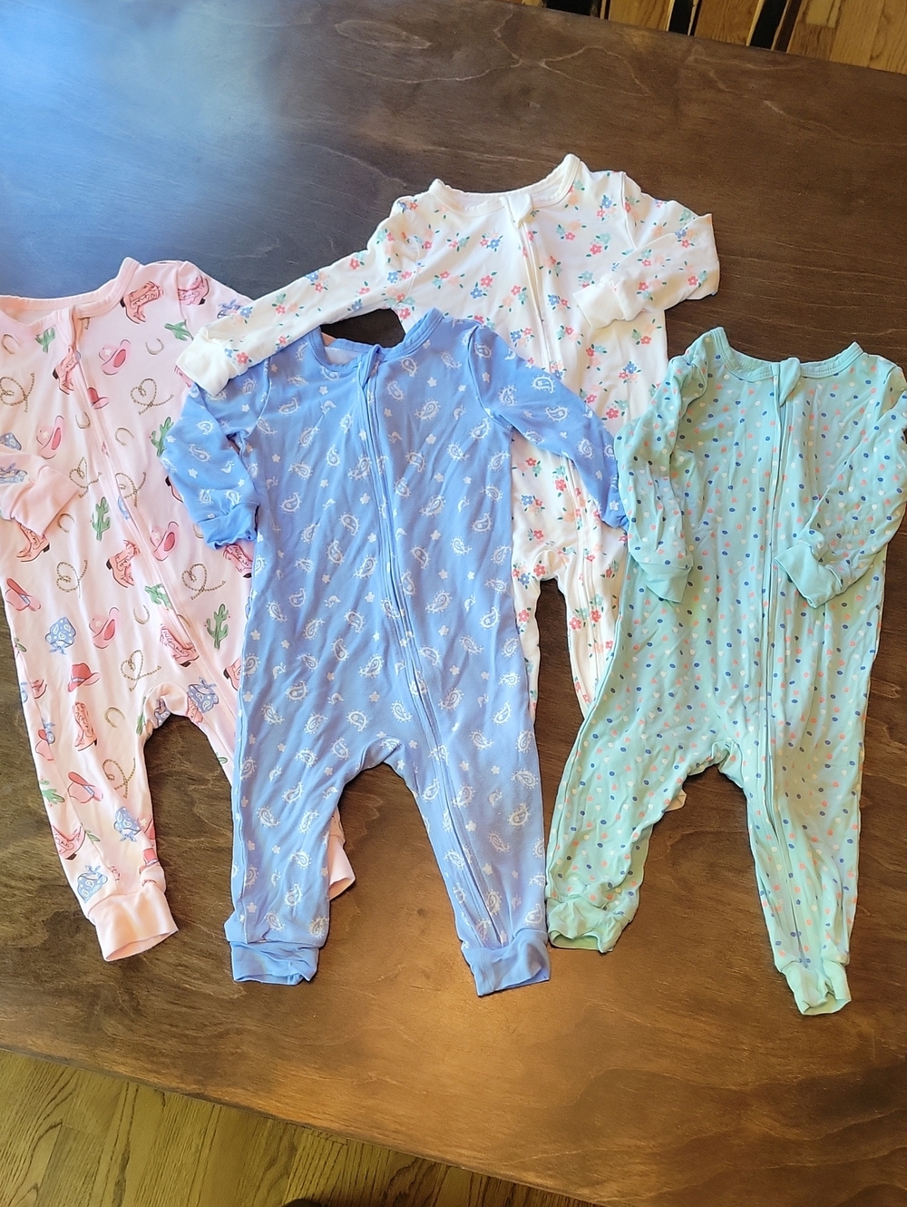 Little Me NWOT Bamboo Sleeper Bundle Of 4 Sz 9M